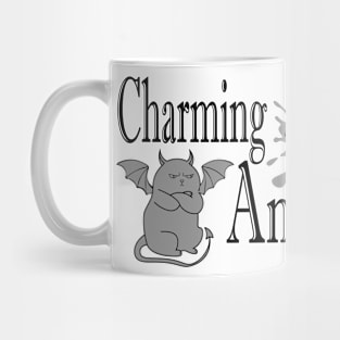 Charming but angry little devil cat funny quote Mug